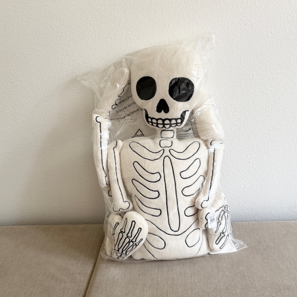 Pottery Barn Skeleton Mr. Bones Pillow